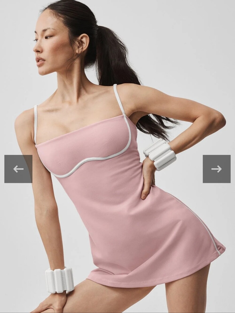 Airbrush Streamlined Dress In Limited Edition Vintage Pink/White NWT XS
